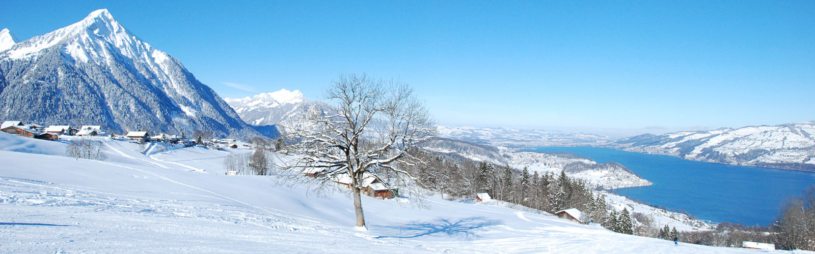 Skifahren mit traumhafter Aussicht